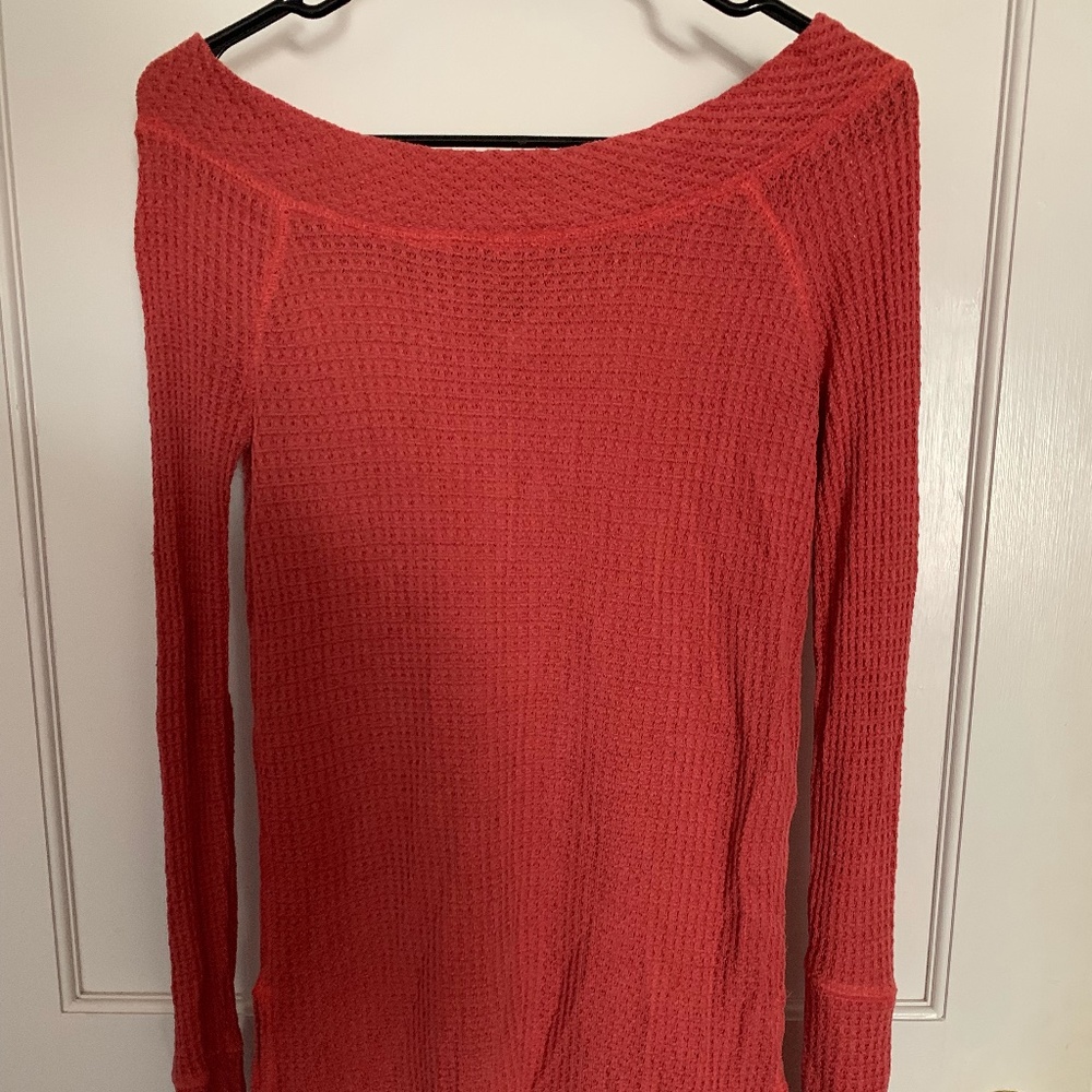 Free People off the shoulder long sleeve shirt
